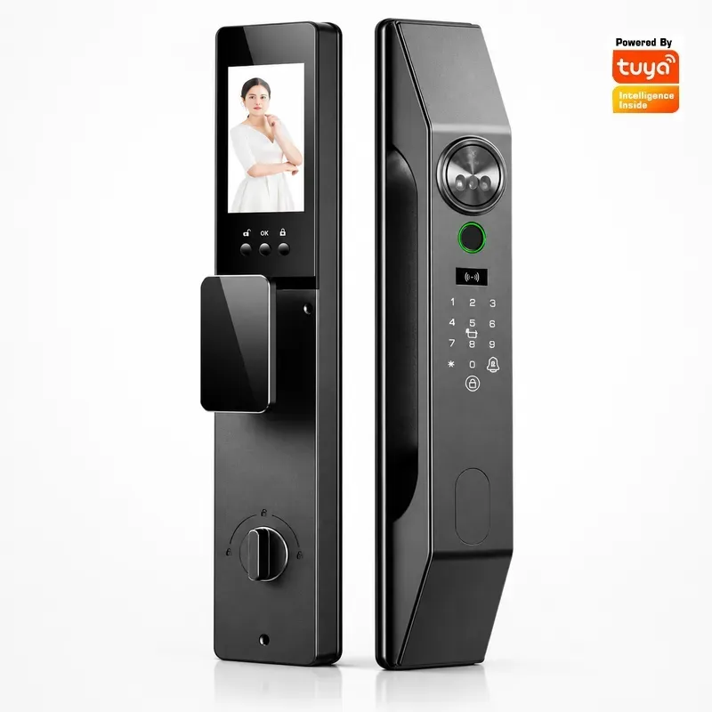 Smart Home Door Lock - Multilingual Facial Recognition Password Fingerprint Lock