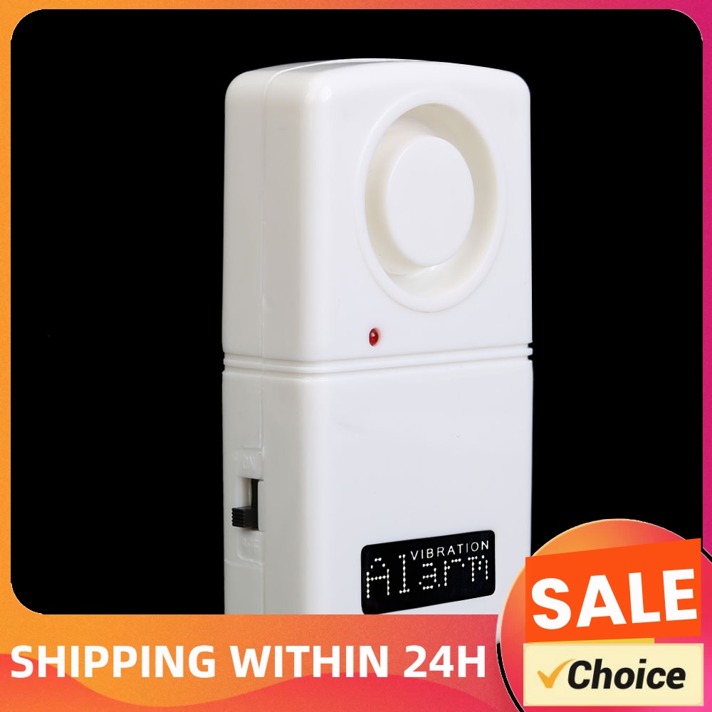 Wireless Door Sensor - Vibration Alarm 120db Anti-Theft Alarm White
