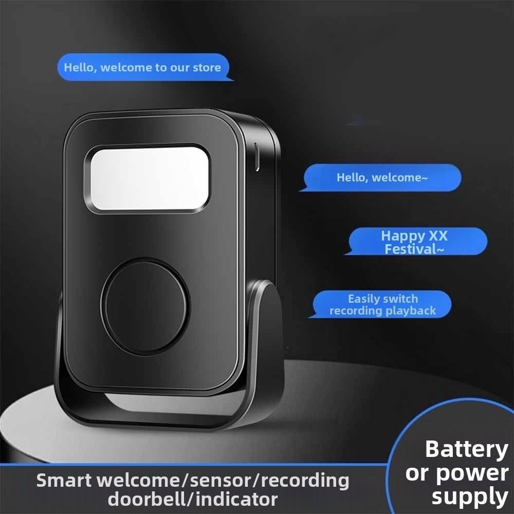 Wireless Door Sensor - Infrared Sensor Intelligent Welcome Doorbell Recording