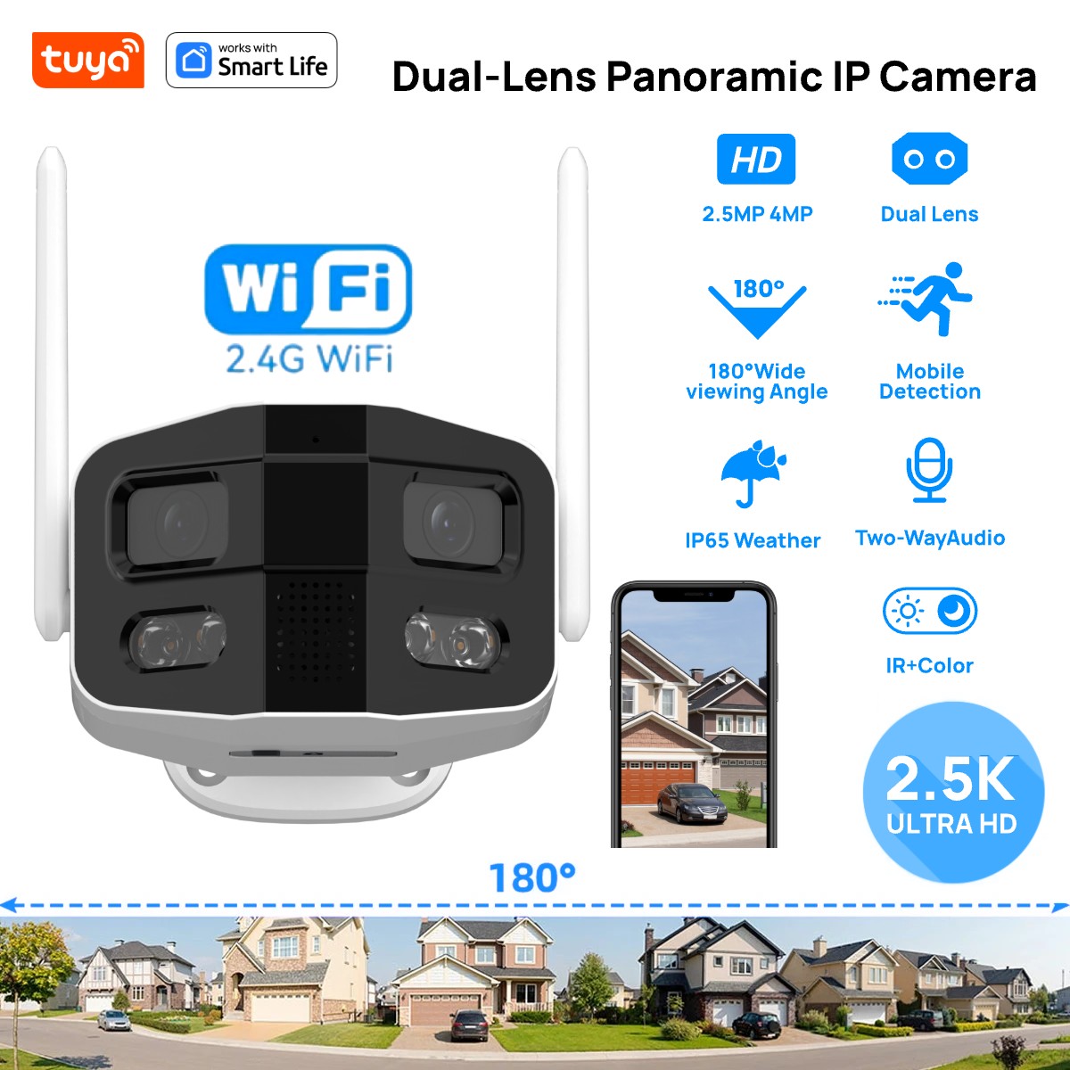 Tuya Smart 4MP 2.5K Dual-Lens  - Smart Home Camera Ezviz review and price