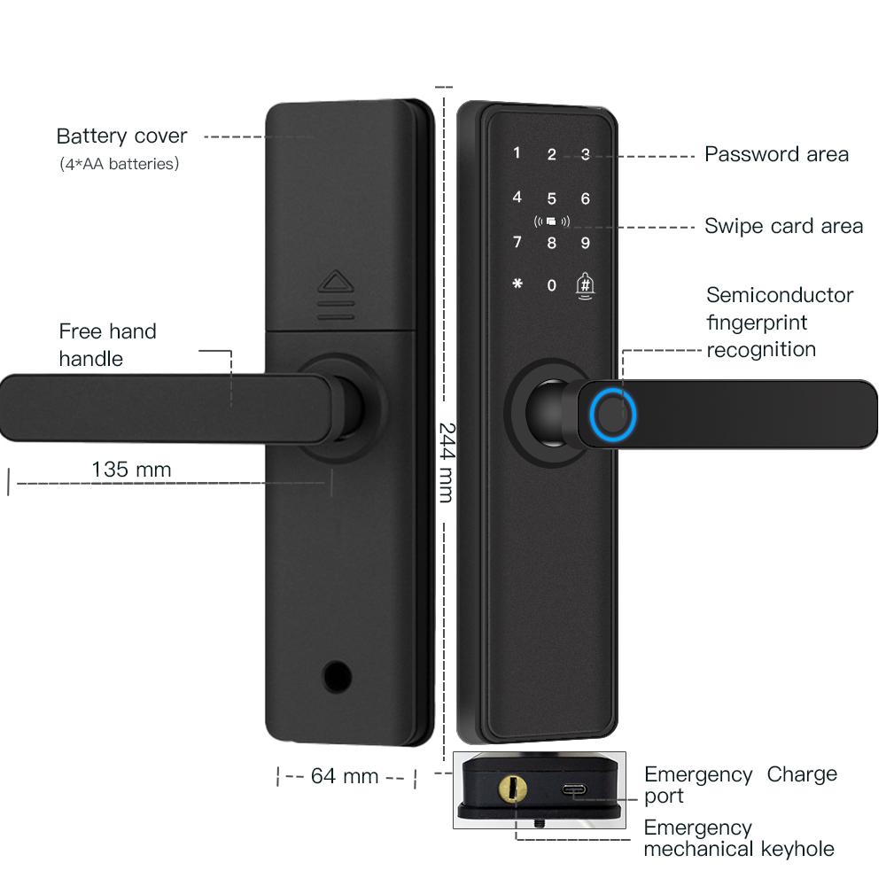 Smart Door Lock Bluetooth-comp - Smart Home Door Lock review and price