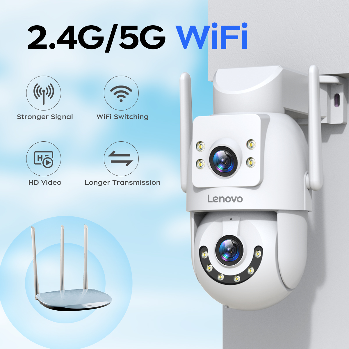 Lenovo HD PTZ Camera Outdoor 6 - Smart Home Camera Ezviz review and price