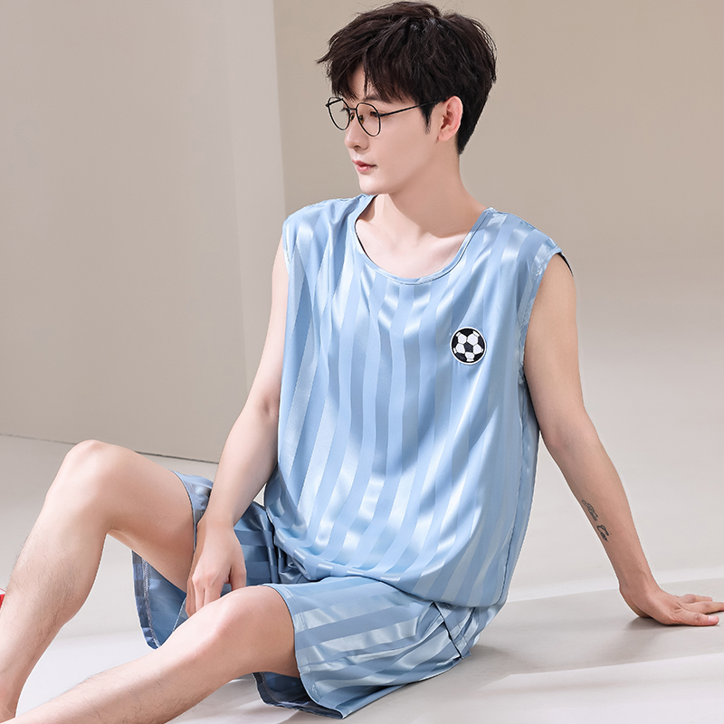 Summer Men Pyjamas Ice Silk Pa - Smart Home Plus review and price