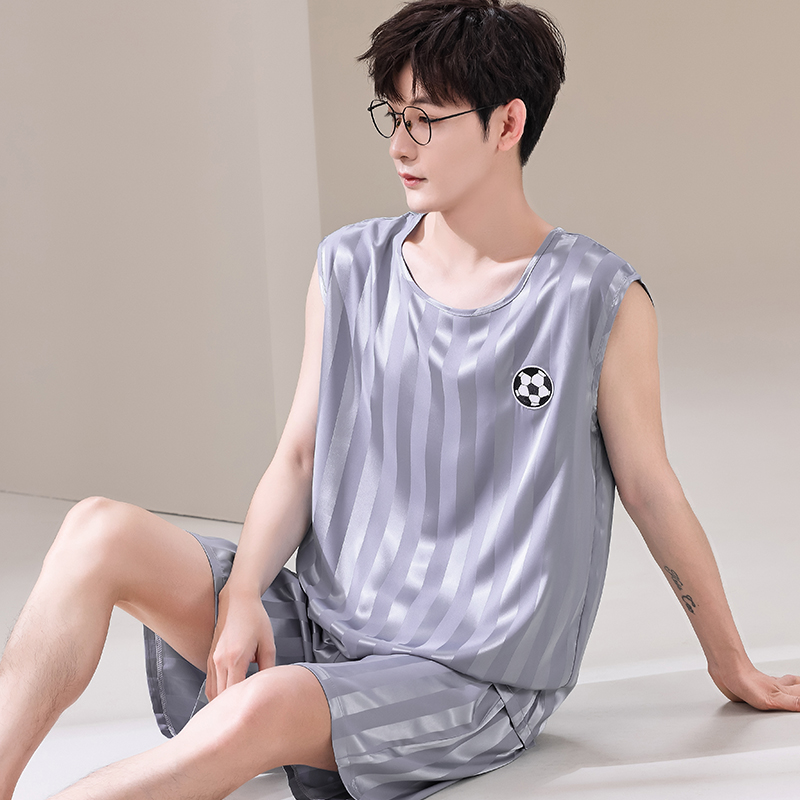 Summer Men Pyjamas Ice Silk Pa - Smart Home Plus review and price
