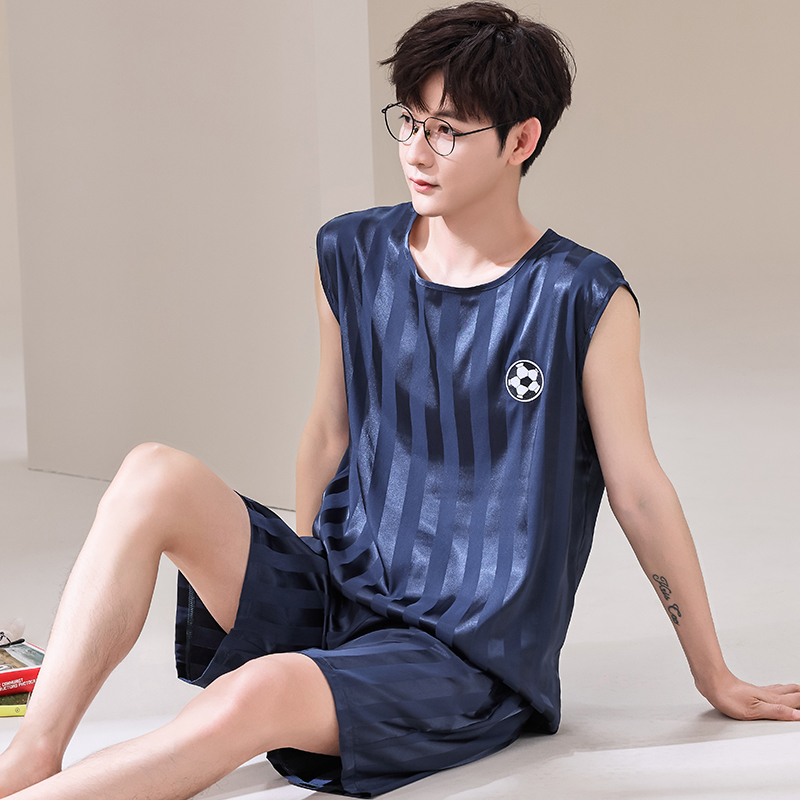 Summer Men Pyjamas Ice Silk Pa - Smart Home Plus review and price