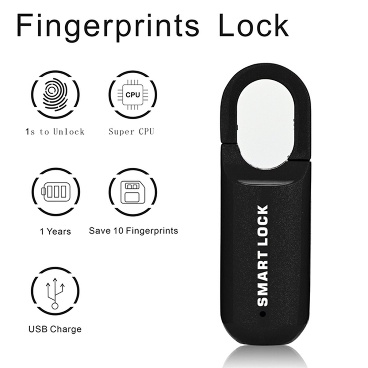 B44C 2X Fingerprint Padlock M0 - Smart Home Door Lock review and price