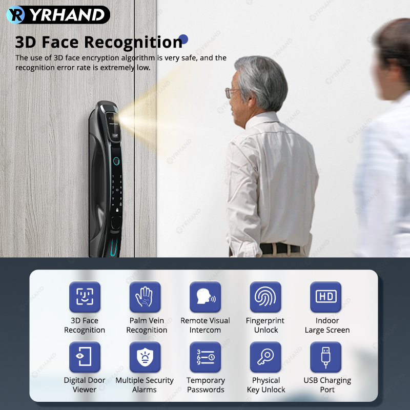 Smart Lock 3D Face Recognition - Smart Home Door Lock review and price